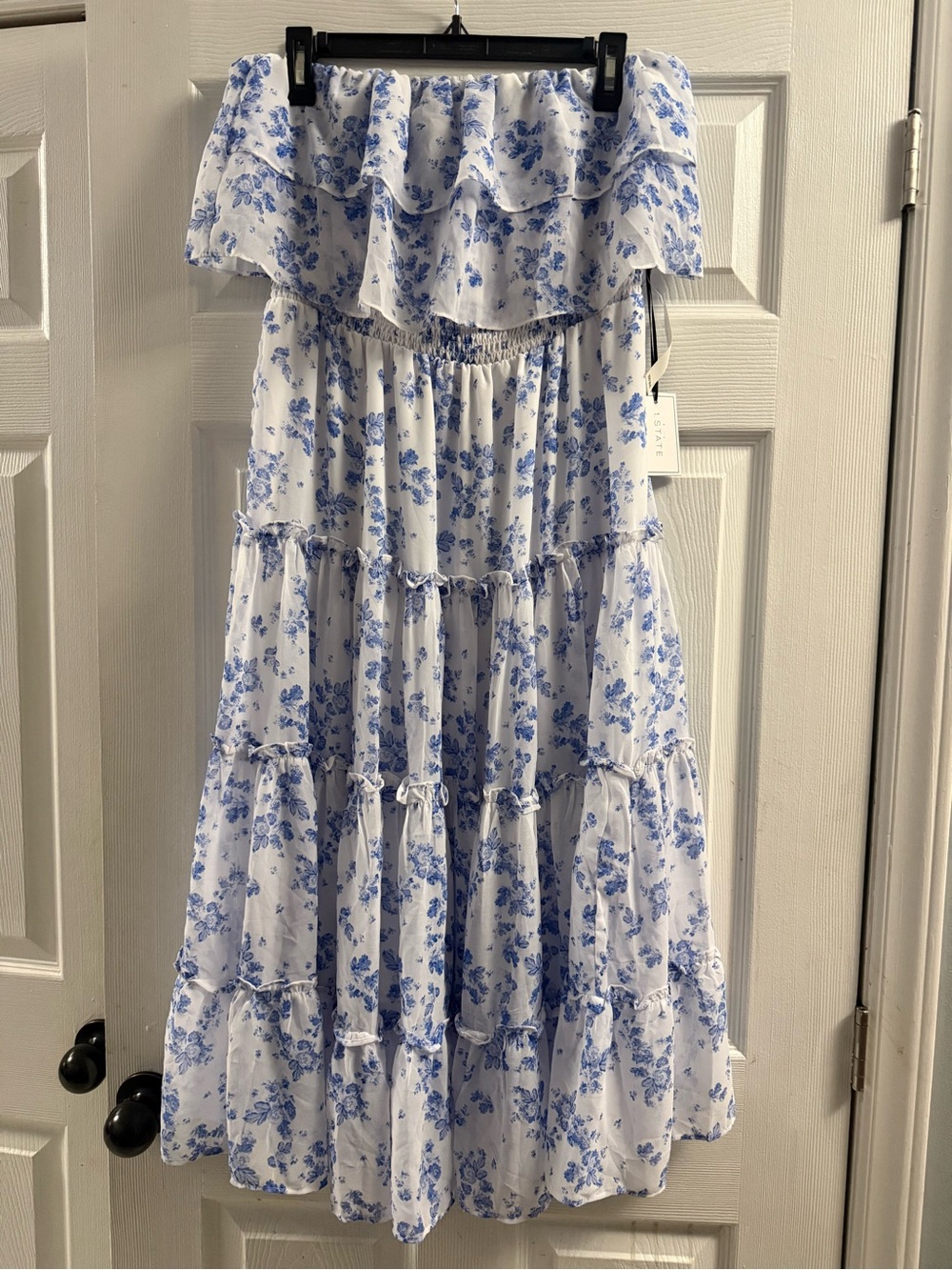🆕 1State Floral Strapless Midi Dress Size Medium